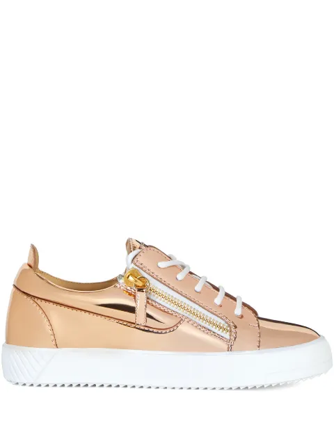 Giuseppe Zanotti metallic zipped sneakers