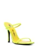 Image 2 of The Attico double strap logo buckle sandals