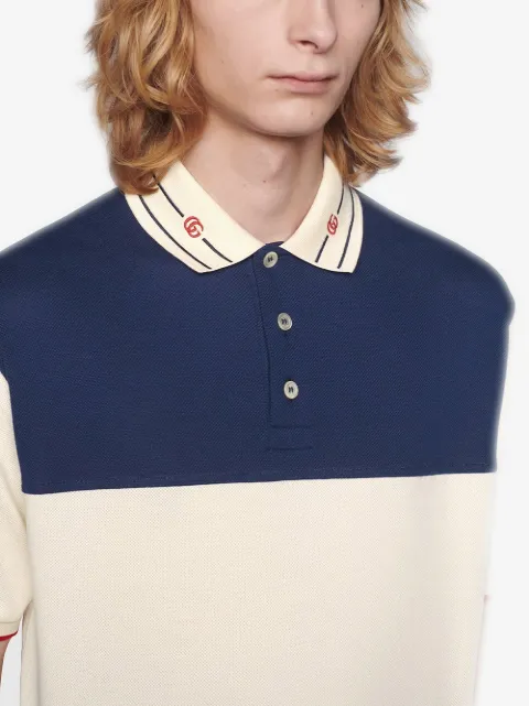 Gucci Embroidered Collar Polo Shirt Farfetch