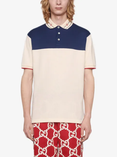 Gucci Embroidered Collar Polo Shirt Farfetch