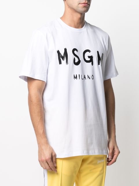 Shop MSGM logo-print T-shirt with Express Delivery - FARFETCH