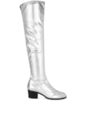 Giuseppe Zanotti metallic silver knee-length boots