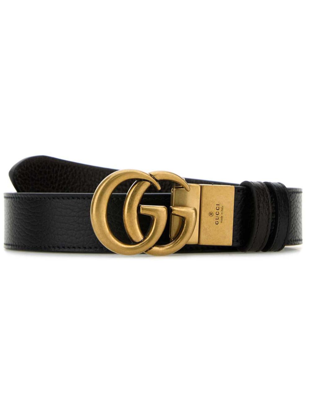 Gucci Double G buckle leather belt - Black