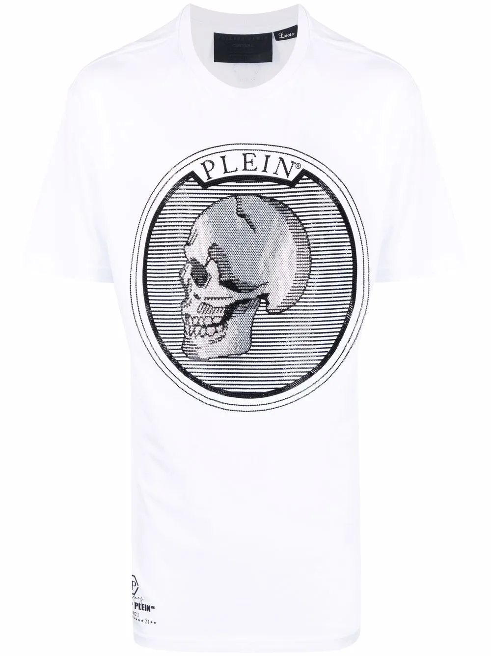 фото Philipp plein футболка outline skull с кристаллами