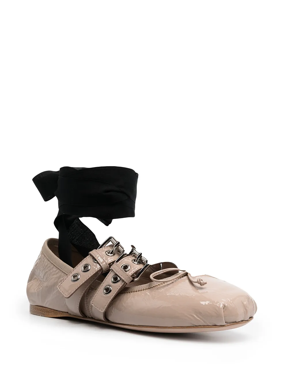 Image 2 of Miu Miu belted ballerina shoes
