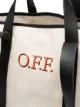Off-White logo-print two-tone tote bag