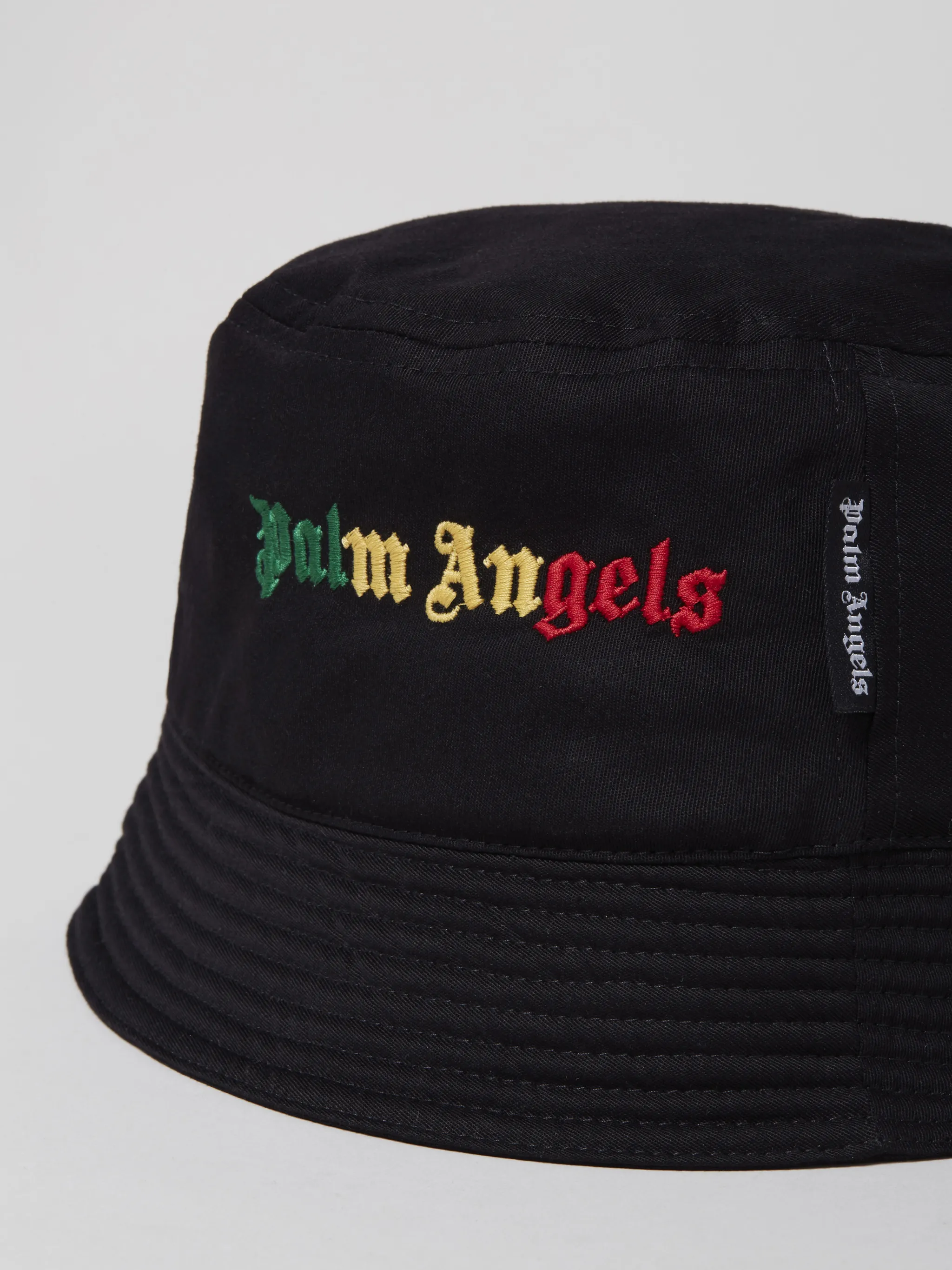 MIAMI LOGO BUCKET HAT in black Palm Angels® Official