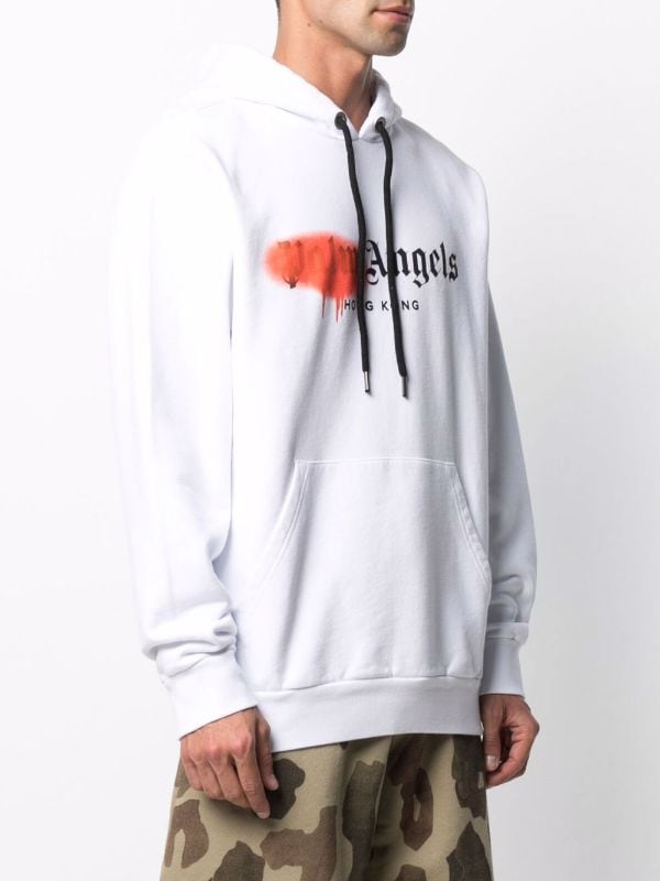 Palm Angels Hong Kong sprayed-logo Hoodie - Farfetch