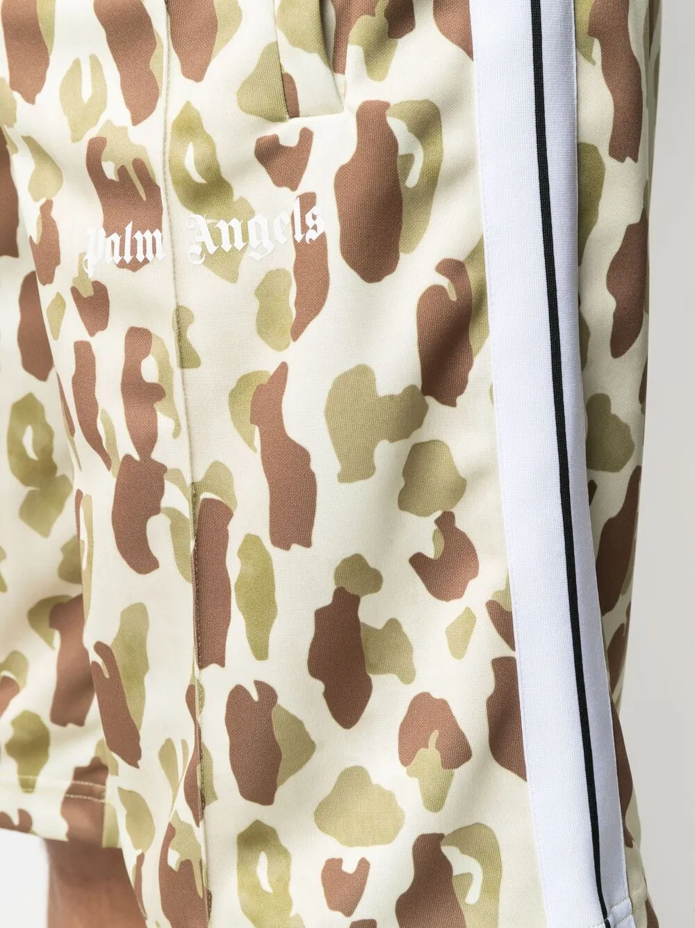 Palm Angels Trainingsshorts met camouflageprint Beige