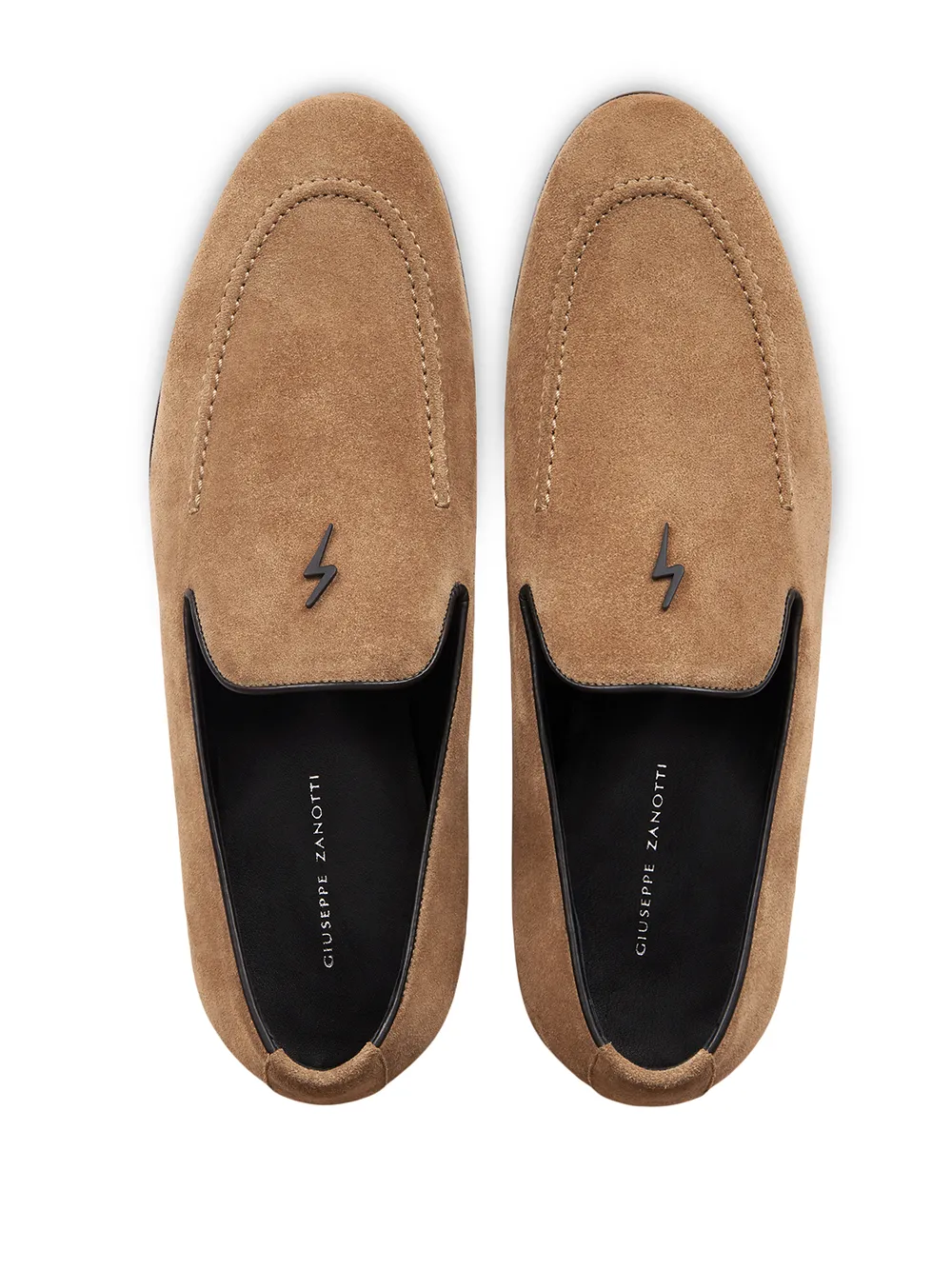 Giuseppe Zanotti G-flash Suede Slippers In Neutrals