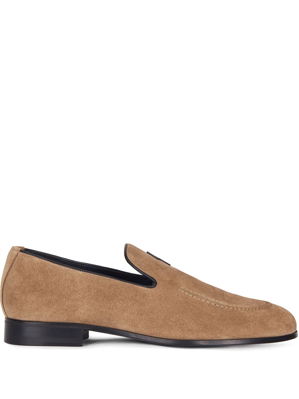 Giuseppe Zanotti G-flash Suede Slippers In Neutrals