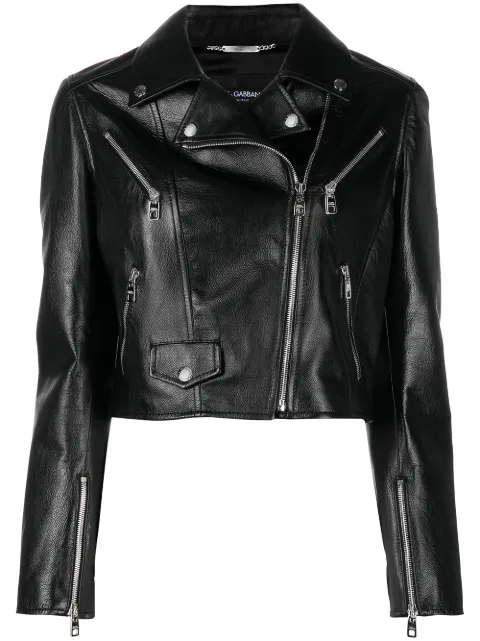 Dolce & Gabbana calf leather biker jacket
