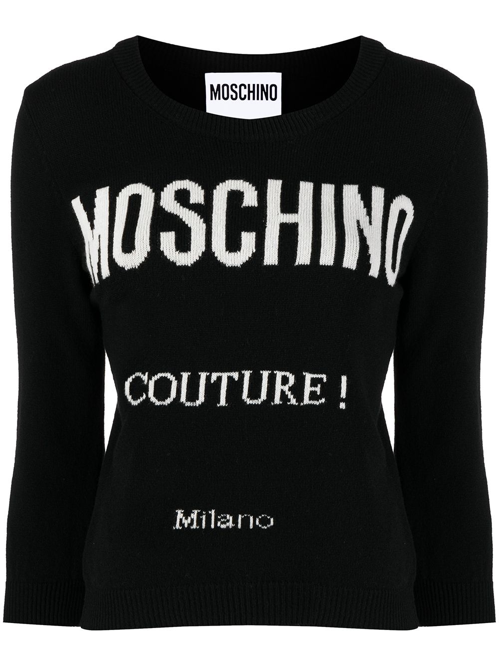 фото Moschino джемпер вязки интарсия с логотипом