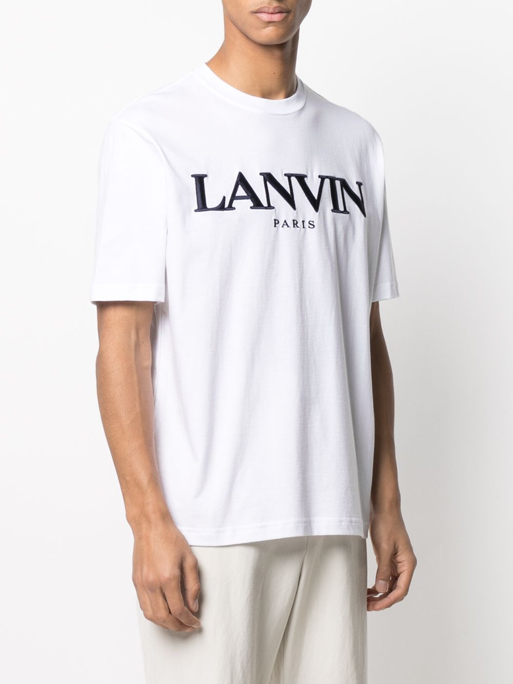 фото Lanvin футболка с вышитым логотипом