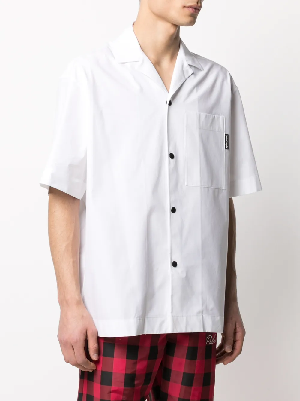 Palm Angels Bowlingshirt met logoprint Wit