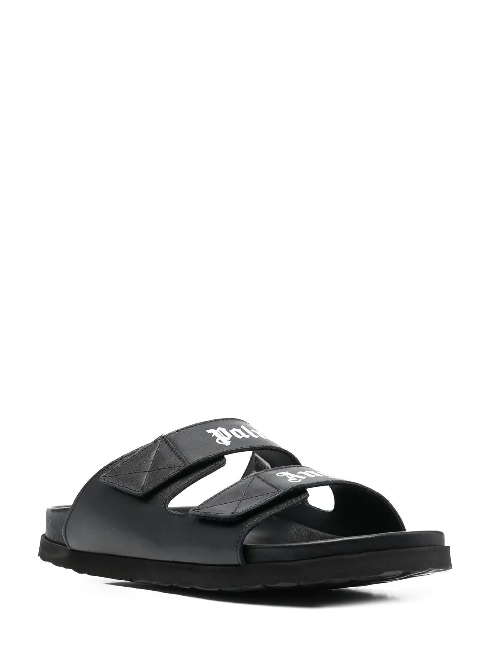 Image 2 of Palm Angels logo print leather sandals