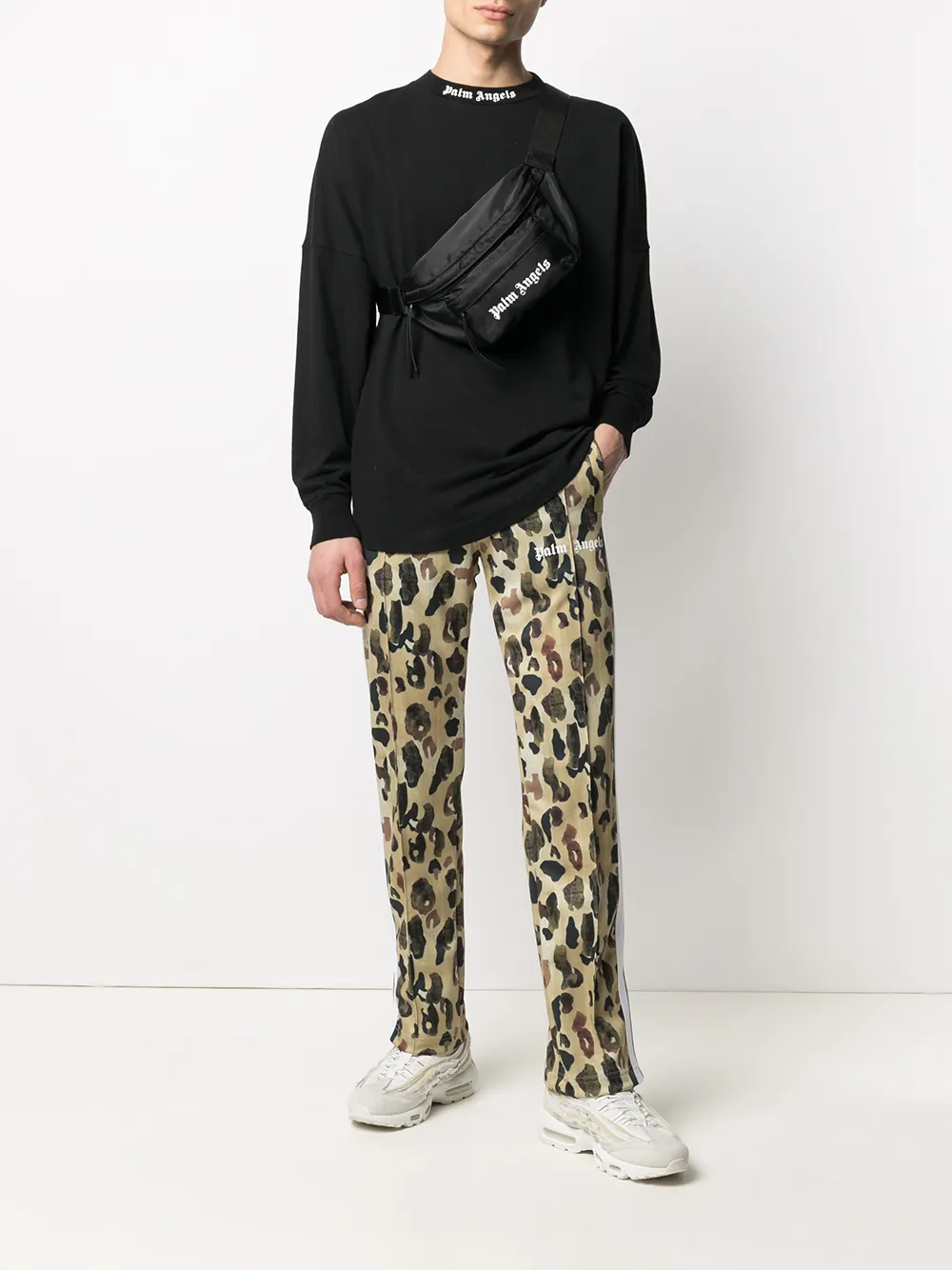 Palm Angels Trainingsbroek met camouflageprint Geel
