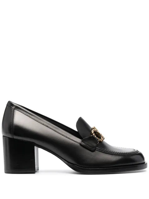 Ferragamo Gancini block heel pumps