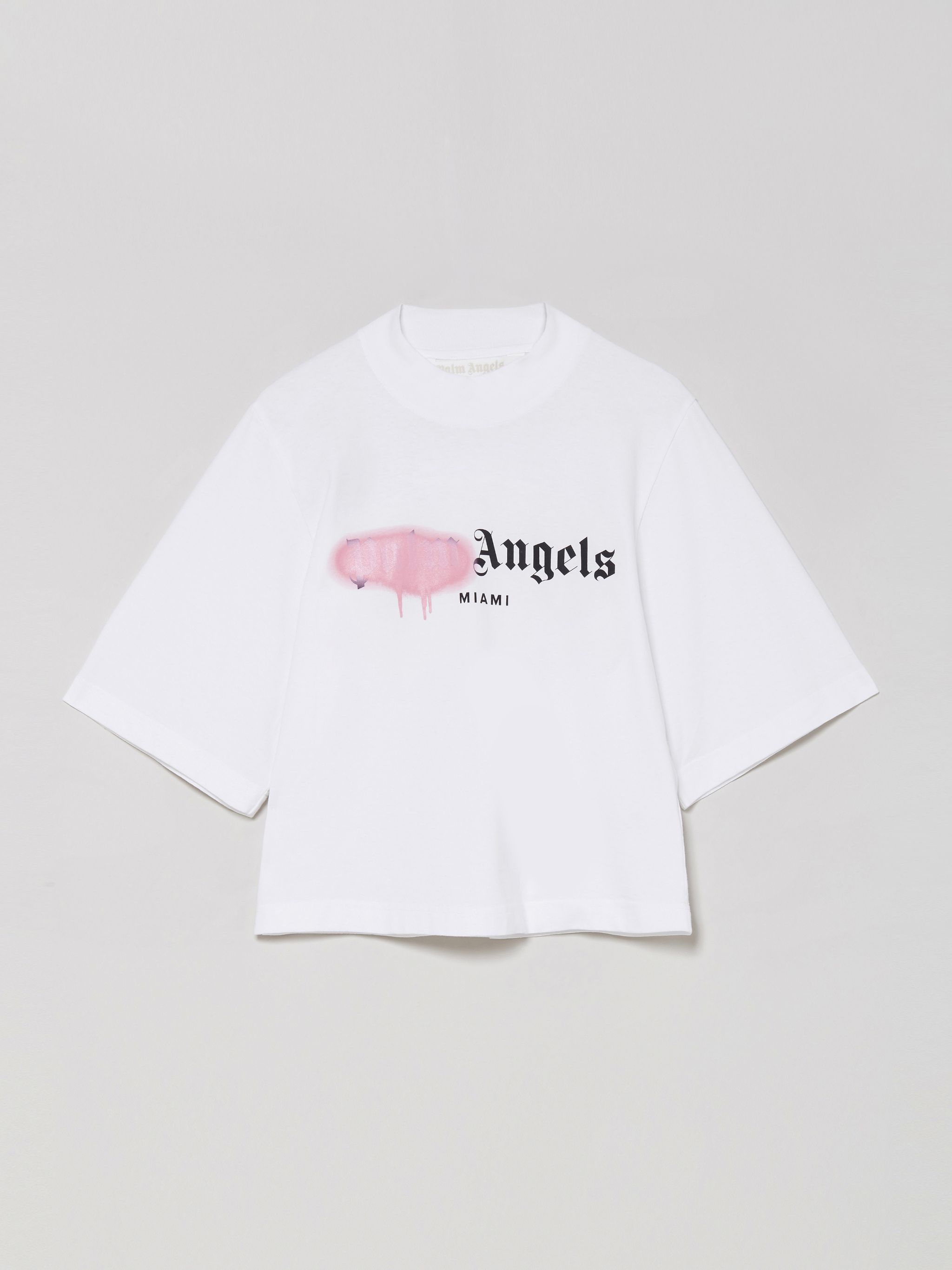 MIAMI SPRAYED LOGO T-SHIRT in white - Palm Angels® Official