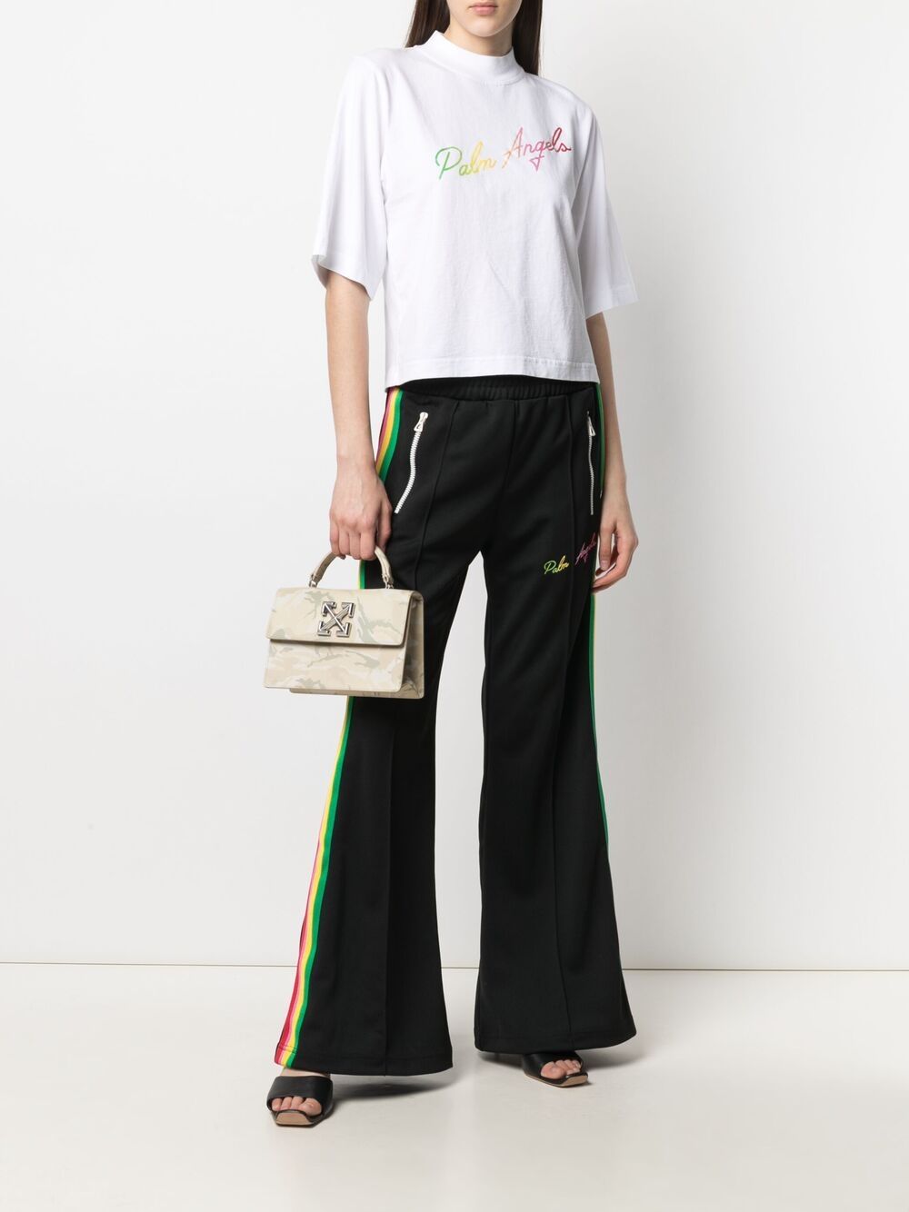 palm angels flared track pants