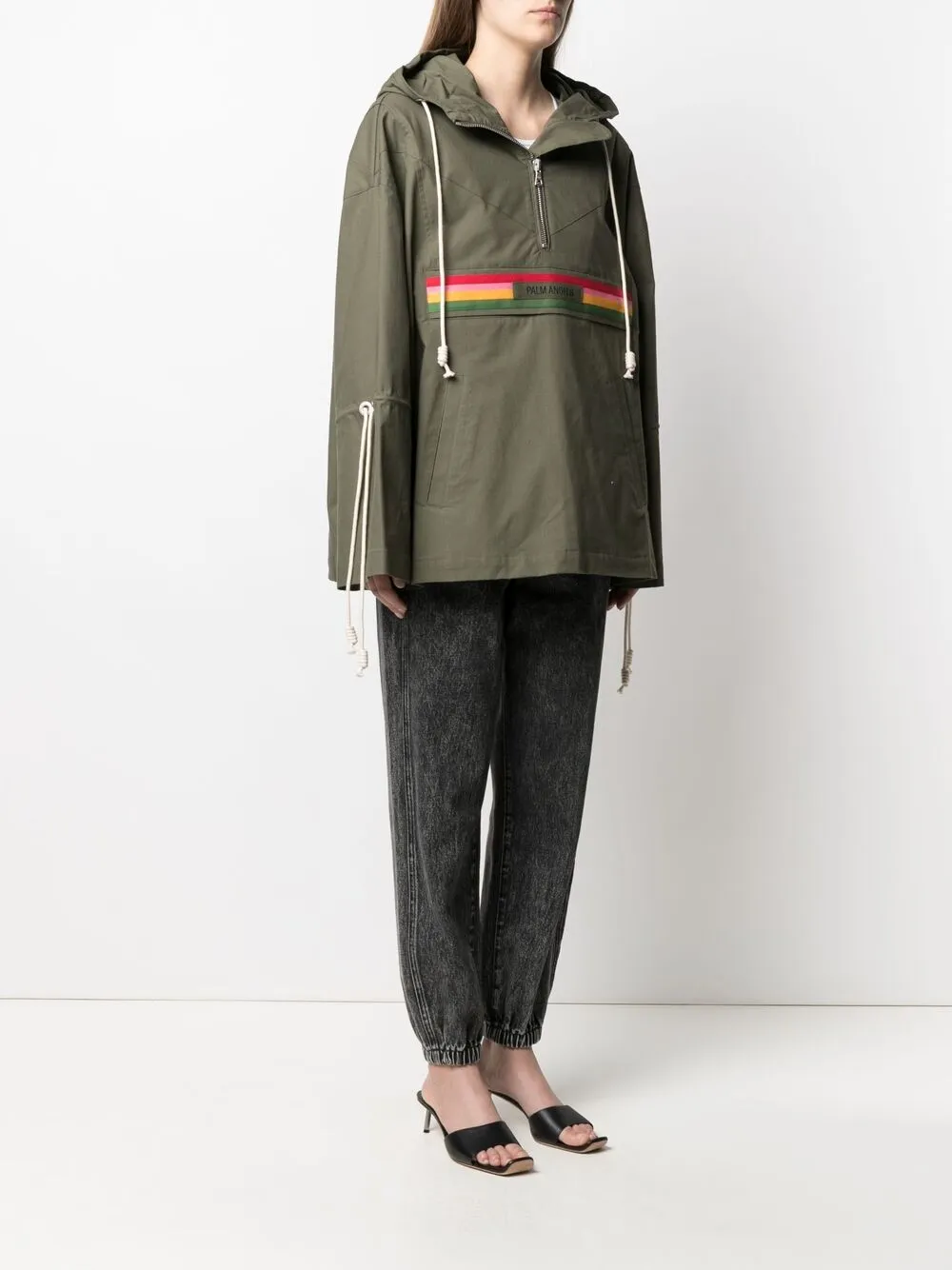  Palm Angels Jacke Mit Kapuze   Grün 