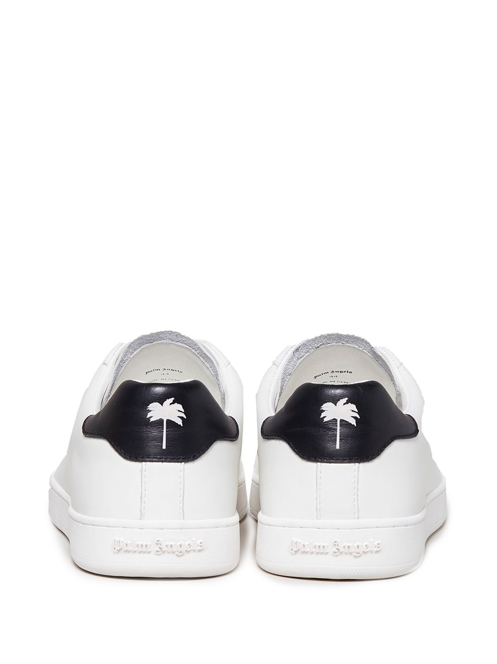 Shop Palm Angels Tennis Logo-embossed Low-top Sneakers In White