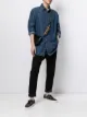 Image 2 of Versace logo-embroidered denim shirt