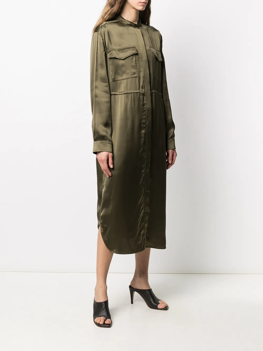 фото Jil sander платье-рубашка длины миди