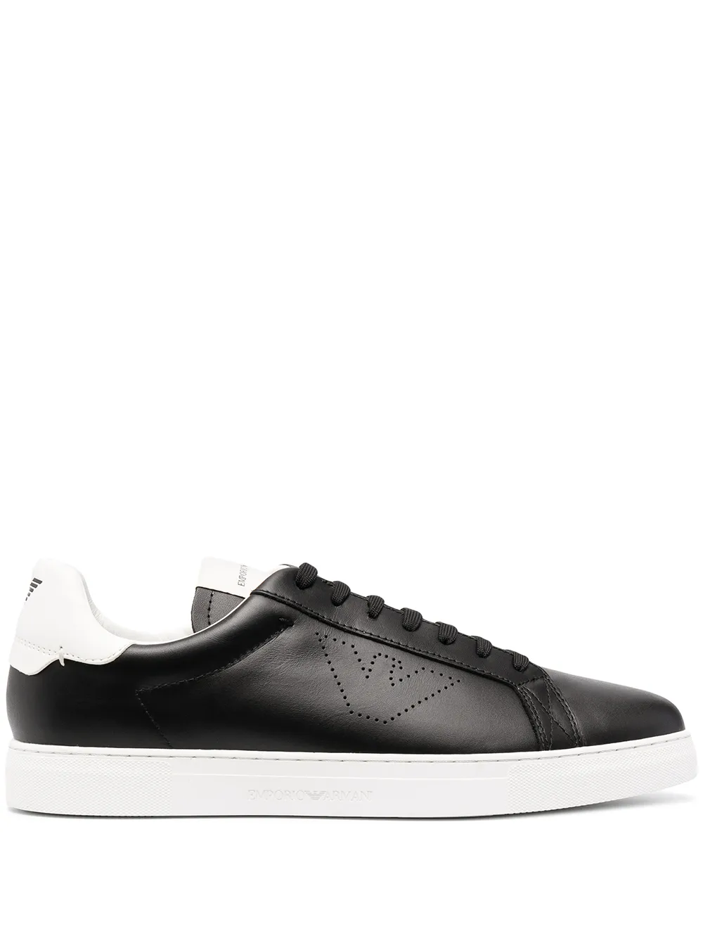 

Emporio Armani tenis bajos con logo - Negro