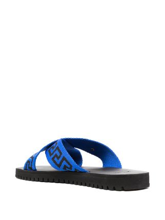 Greca-pattern crossover-strap sandals展示图
