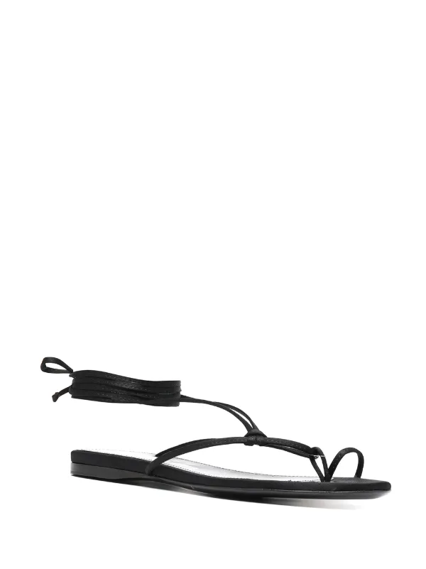 サンダル・ミュール THE ATTICO Black Satin Cheope Sandals Cheope''black mule for Women | THE ATTICO®