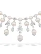 David Morris 18kt white gold Trillium Akoya pearl & white diamond necklace