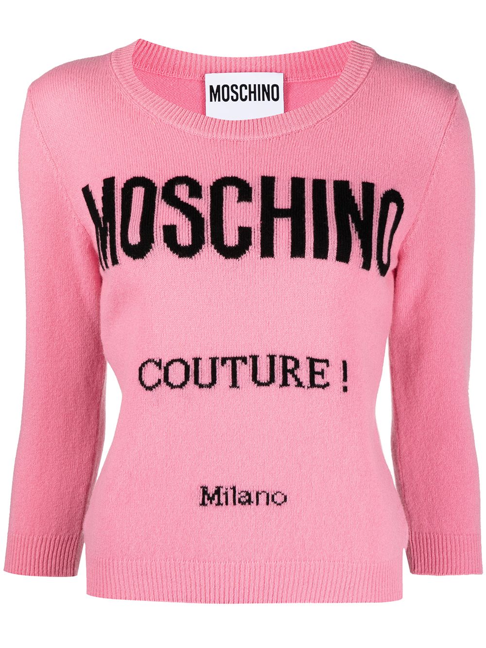 фото Moschino джемпер вязки интарсия с логотипом