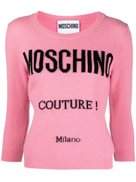 moschino logo jumper