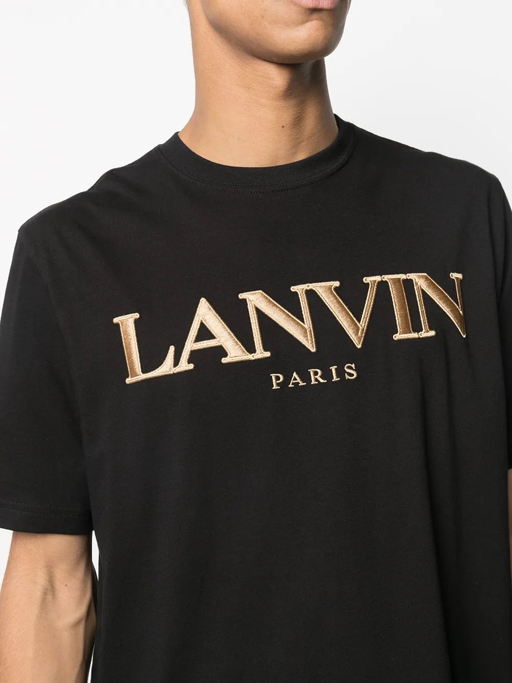 фото Lanvin футболка с вышитым логотипом