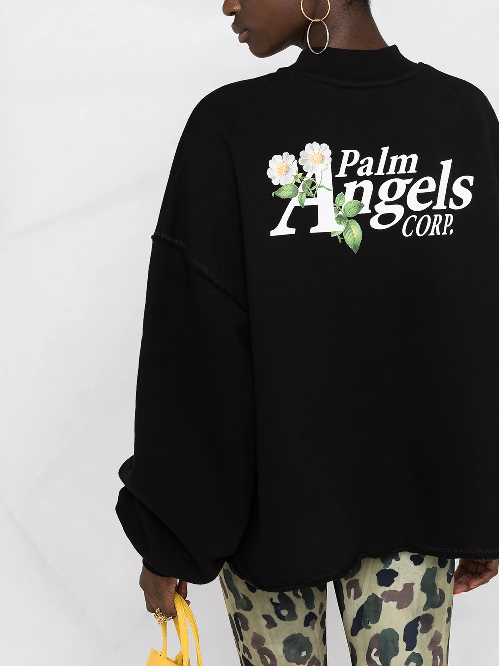 Palm Angels Katoenen sweater Zwart