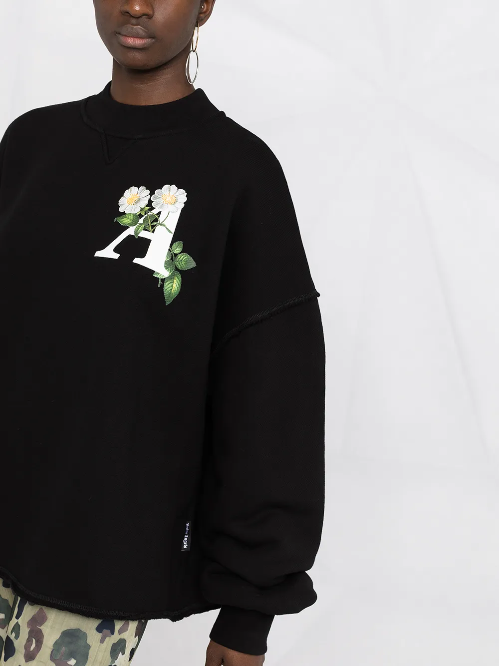 Palm Angels Katoenen sweater Zwart