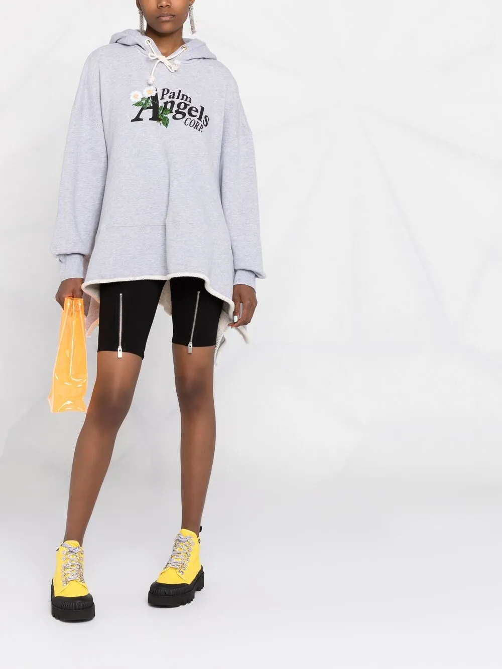 Palm Angels Fleece poncho Grijs