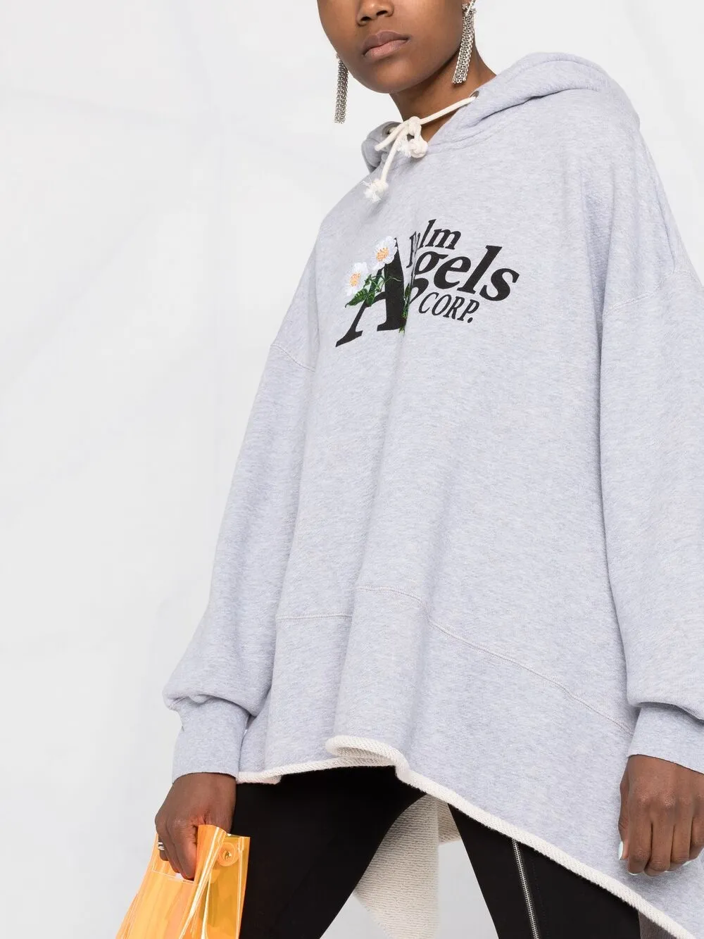 Palm Angels Fleece poncho Grijs
