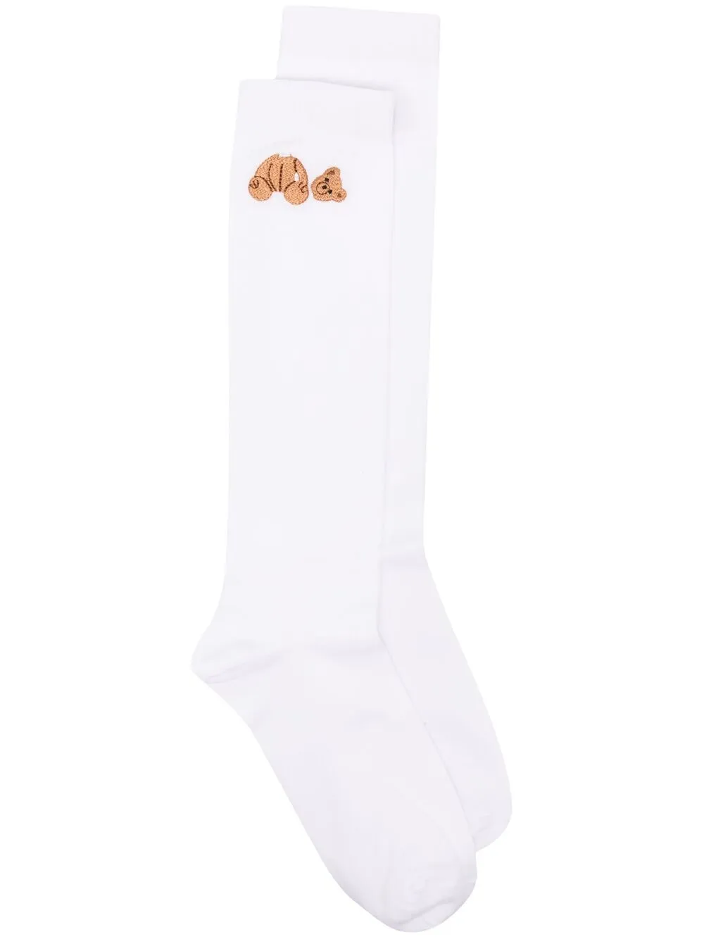 

Palm Angels teddy bear-print socks - White