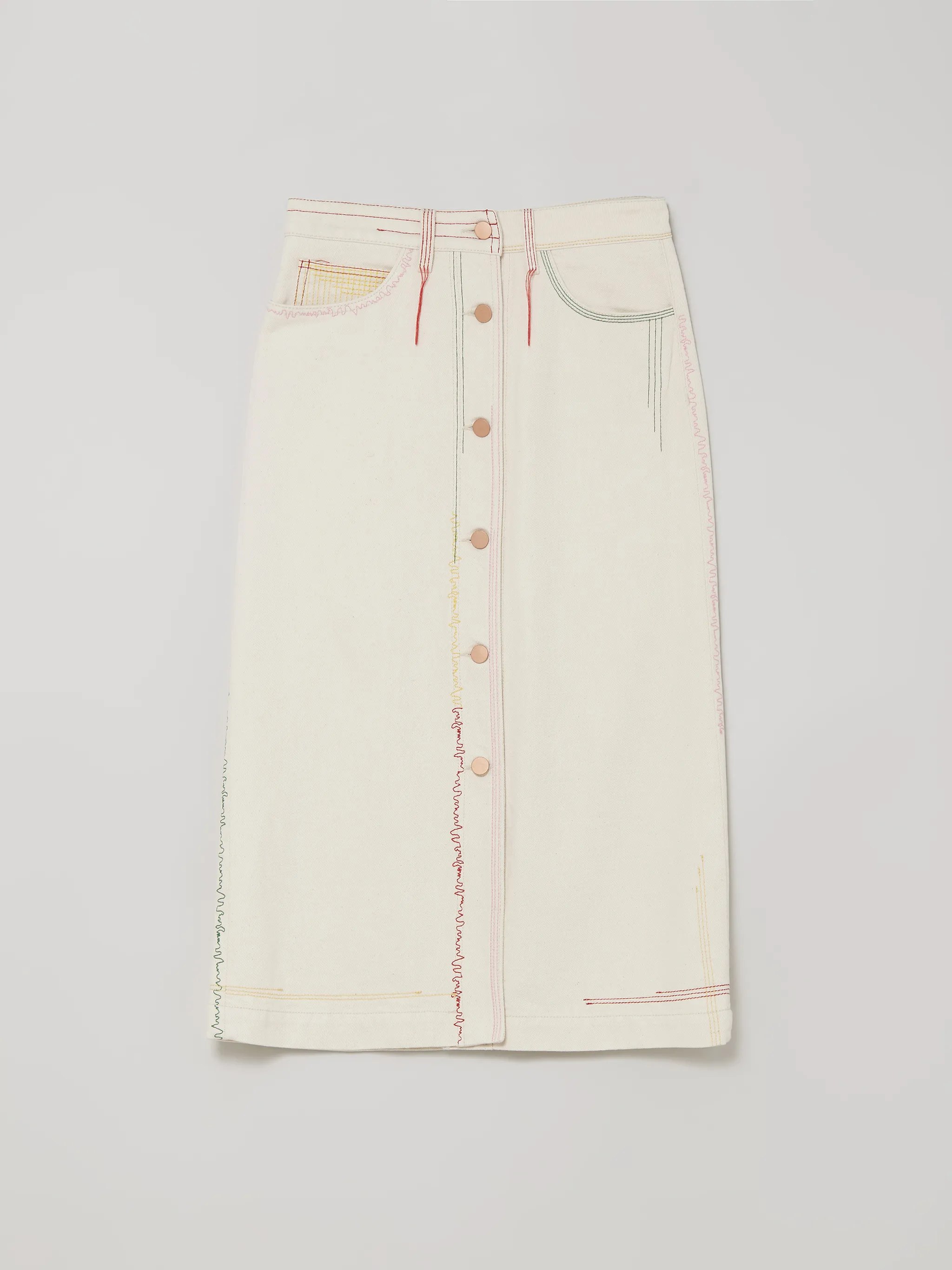 RAINBOW DENIM SKIRT Palm Angels® Official