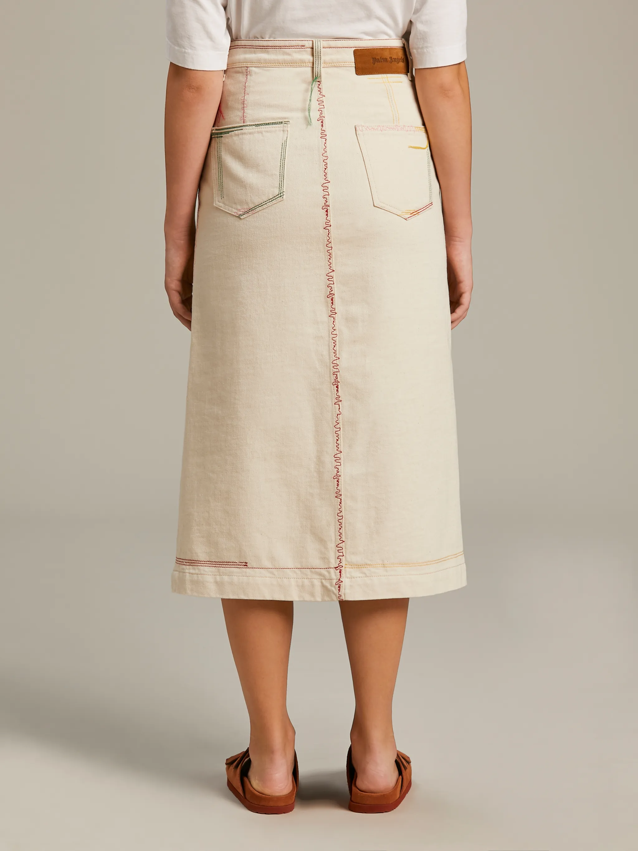 RAINBOW DENIM SKIRT Palm Angels® Official