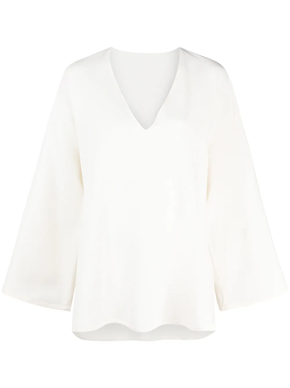 

Valentino blusa con dobladillo irregular - Blanco