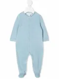 Marie-Chantal Angel Wing appliqué velour babygrow - Blue