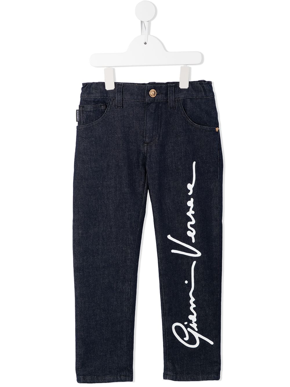 фото Versace kids прямые джинсы с логотипом