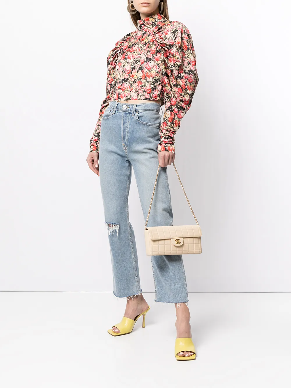 фото Chanel pre-owned сумка на плечо choco bar 2002-го года