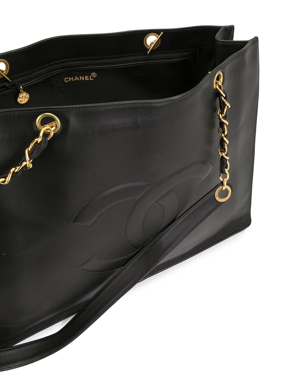 фото Chanel pre-owned сумка-тоут jumbo xl 1997-го года с логотипом cc