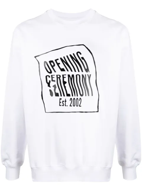 Opening Ceremony warped-logo cotton sweatshirt