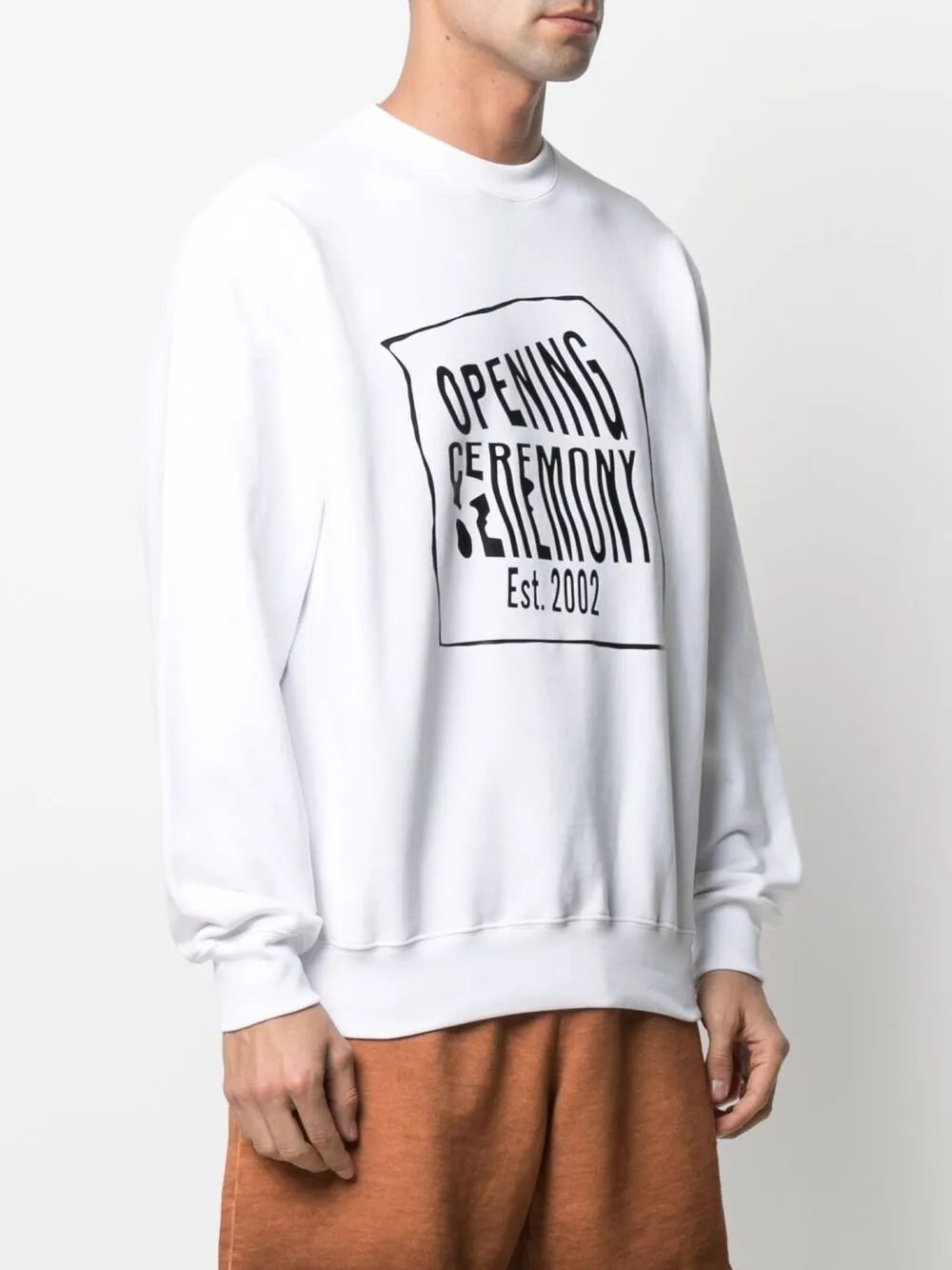  Opening Ceremony Sweatshirt Mit Logo Print   Weiß 