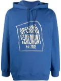 Opening Ceremony warped-logo cotton hoodie - Blue